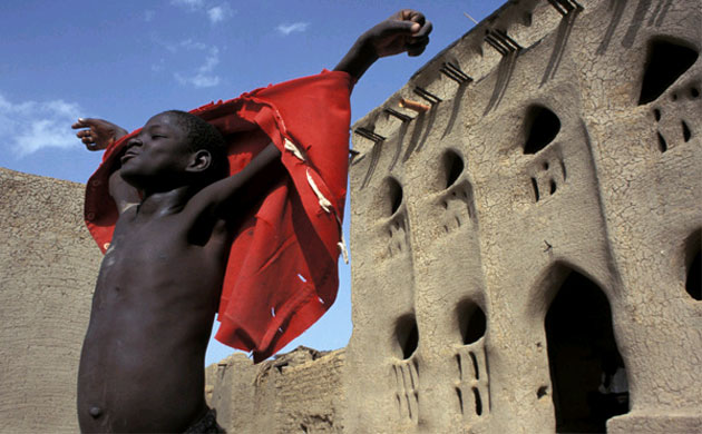 Young boy, Kolenze, Mali.  Remi Benali, France.  Runner-up, ‘Celebration’ Single Image category, Travel Photographer of the Year 2004