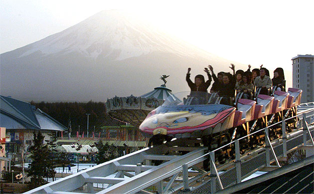The Dodonpa at Fujikyu Highland amusement park in Fuji-Yosida, west of Tokyo, Japan