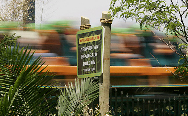 The 'Kingda Ka' roller coaster at Six Flags amusement park in Jackson, New Jersey, USA