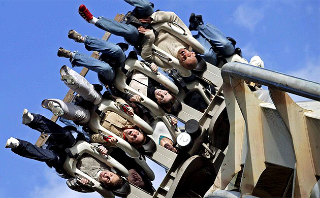 The 'Nemesis' ride at Alton Towers theme park