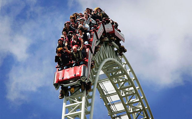 The Stealth rollercoaster at Thorpe Park