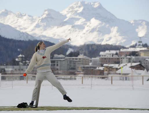 Cricket on Ice in St Moritz, Switzerland