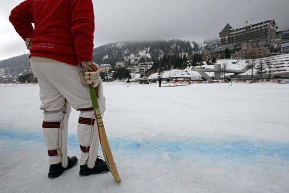 Cricket on Ice tournament in St Moritz, Switzerland