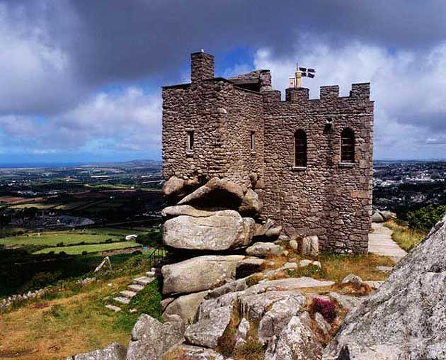 Carn Brae Castle in Redruth, Cornwall