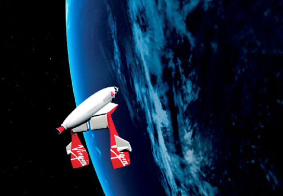A Virgin spacecraft, the next giant leap for mankind under a plan unveiled by Virgin boss Sir Richard Branson