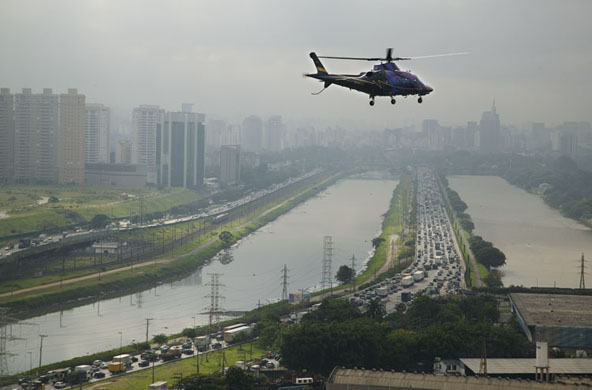 Flying over Sao Paulo 