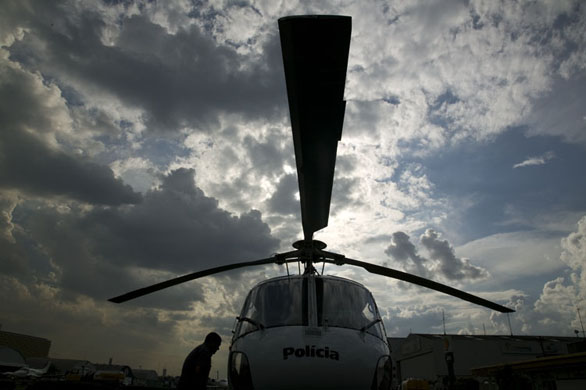 One of the P{olice helicopters in Sao Paulo 