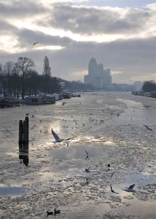 Amsterdam under snow