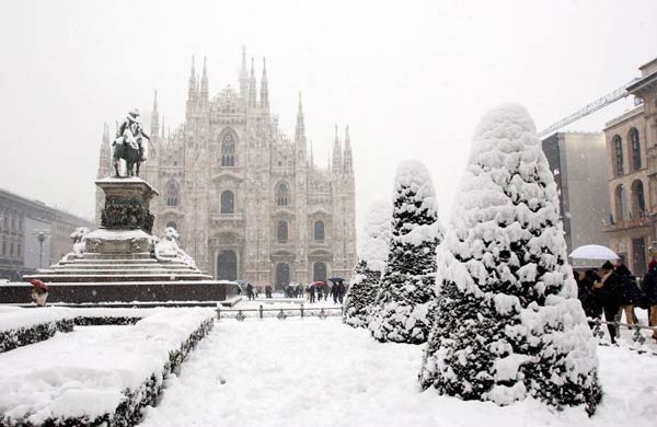 Milan under snow