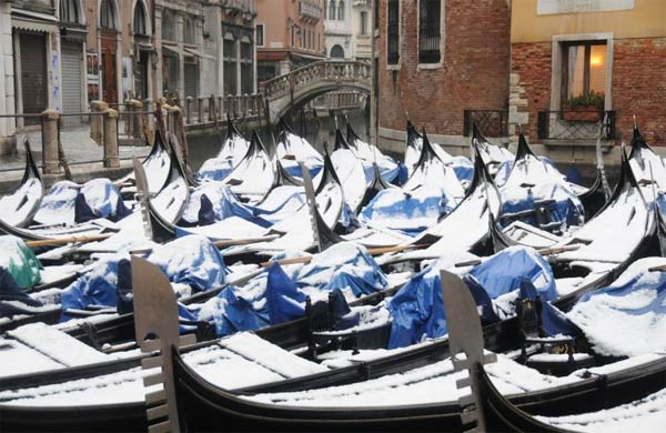 Venice under snow