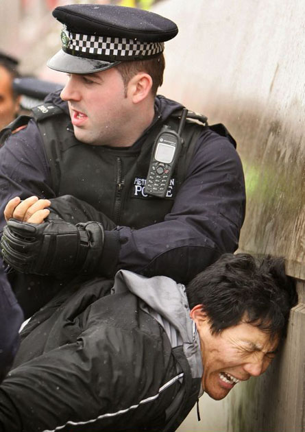 Olympic torch protests in London