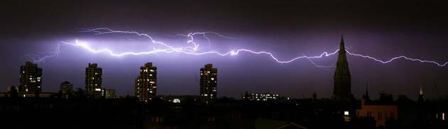 Lightning over London