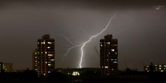 Lightning over London