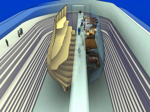 The design for a new museum to house the Tudor warship Mary Rose
