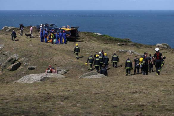 Bullock rescued by helicopter