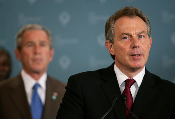 Tony Blair speaks at G8 summit