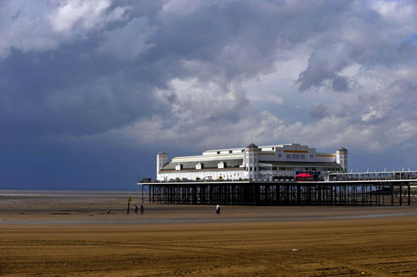 fire destroys grand pier at weston-super-mare uk 