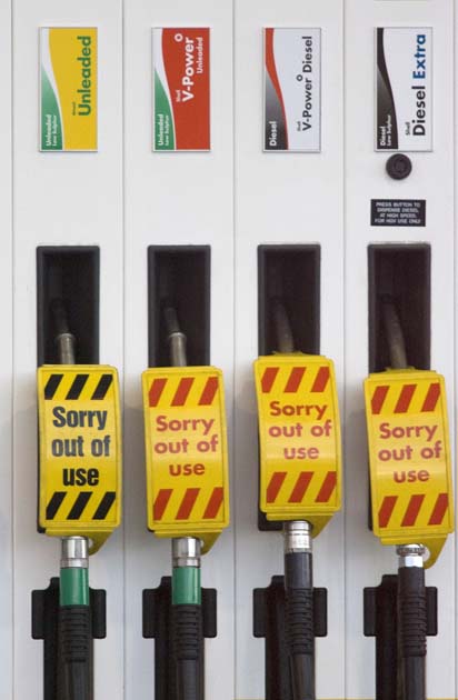 Fuel pumps not in use