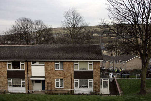 A flat (top right in forefront block) believed to be where police found the missing girl