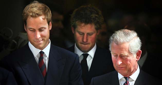 Prince William, Harry and Charles
