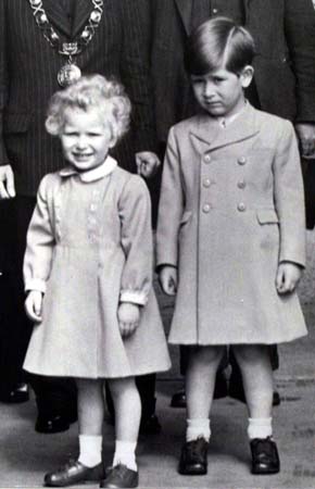 Prince Charles with Princess Anne