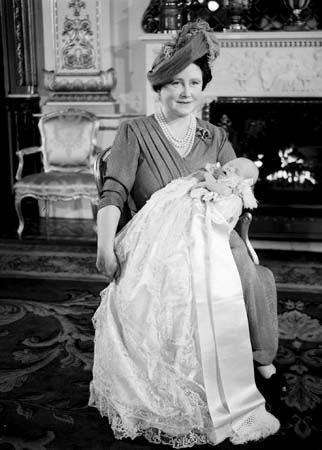 Queen mother with Prince Charles