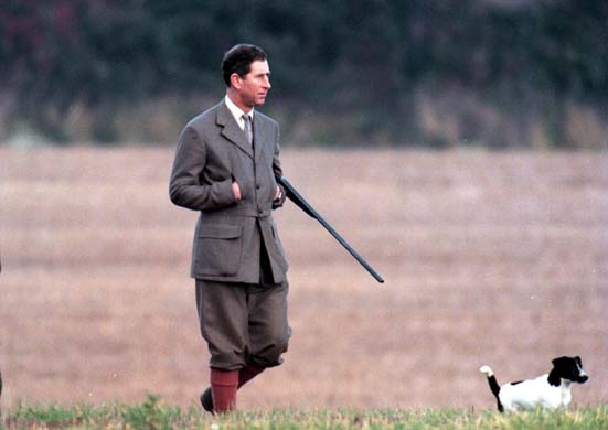 Prince Charles out shooting