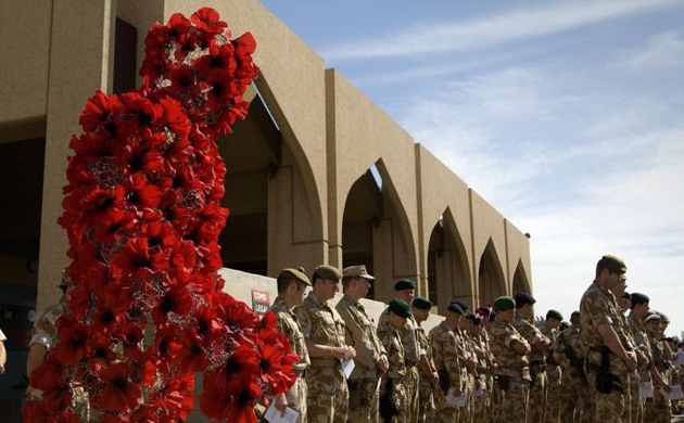 Wreath being laid in Basra