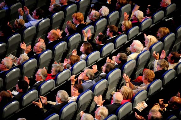 Delegates applauding