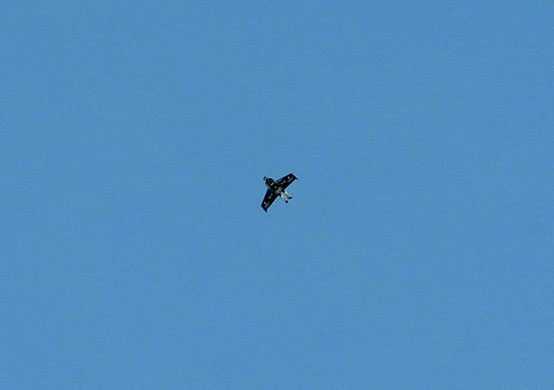 Fusionman flies over the Channel