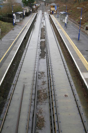 Flooded tracks Botley