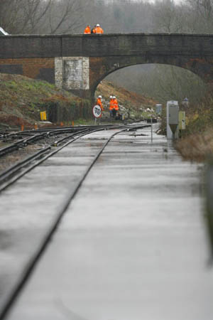Flooded tracks Botley