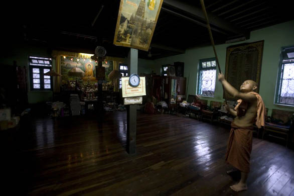one of the largest monasteries in the country in Pakokku, Myanmar, Burma