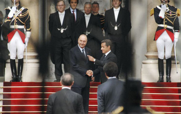 Jacques Chirac and Nicolas Sarkozy