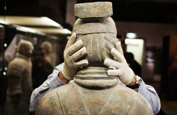 The exhibition 'Power in Death - The Terracotta Army of the First Emperor of China' at the museum of Ethnology