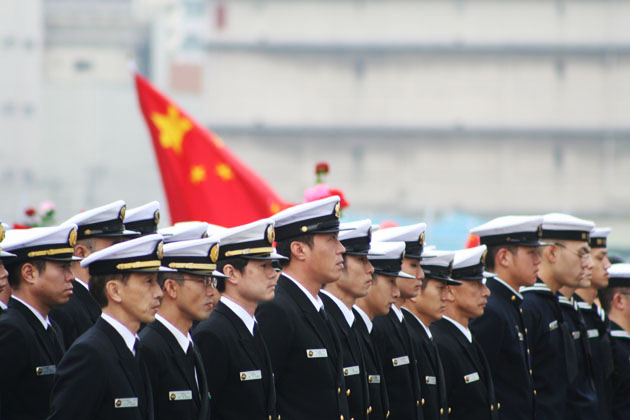 Chinese ship visiting Japan