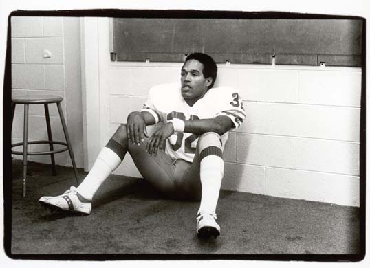 OJ Simpson relaxes before his final game