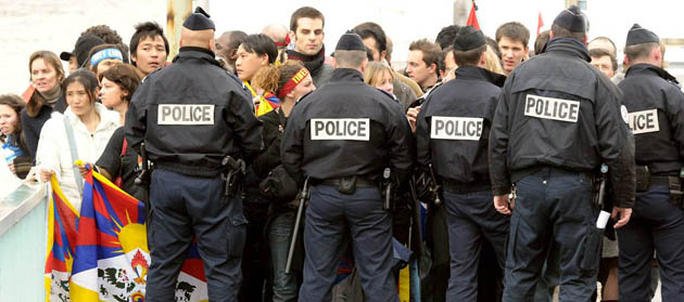 Olympic torch in Paris