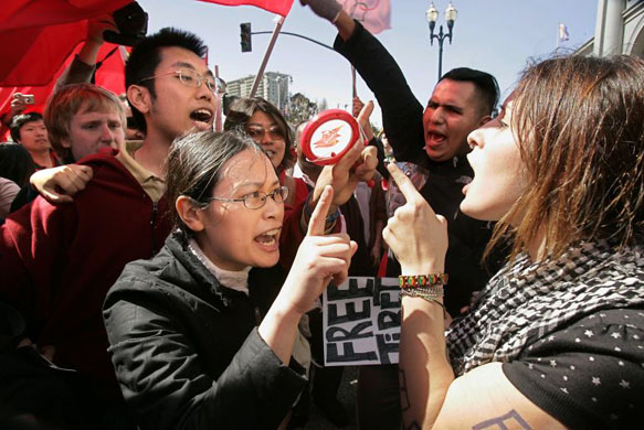 Olympic torch in san francisco 