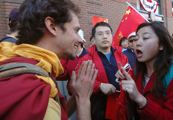 Olympic torch in san francisco 