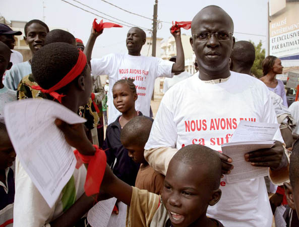 Senegalese protesters