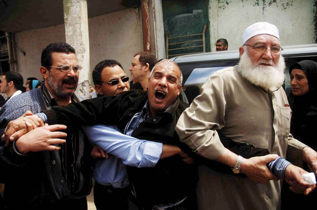 The mourning father of a 15-year-old boy, allegedly killed  by police during rioting against the rising cost of living in Egypt