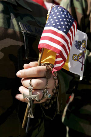 Pope Benedict XVI arrives in the US