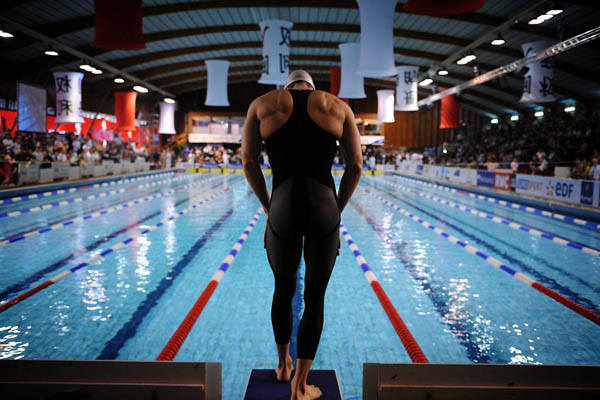 Dunkirk, France: Hugues Dubosc before the 200m breastroke of the French Swimming Championships
