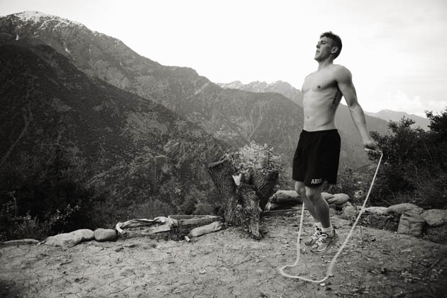 Photographer John D McHugh in Afghanistan