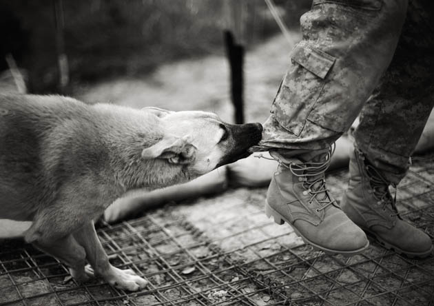 Photographer John D McHugh in Afghanistan