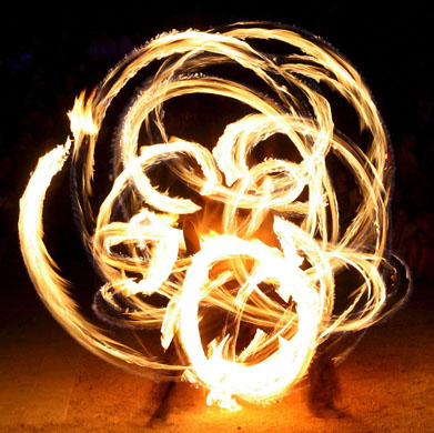 Karlsruhe, Germany: A performer at the European Juggling Convention