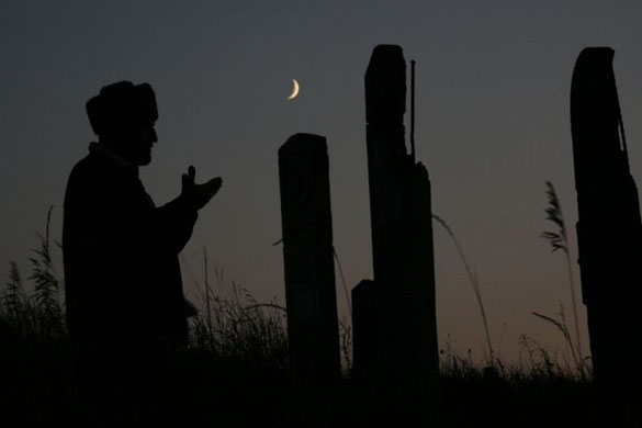 Muslim cemetery in Chechnya