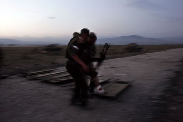 Wounded Russian soldiers in South Ossetia 