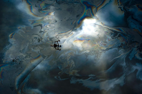 Texas pump jack after hurricane ike